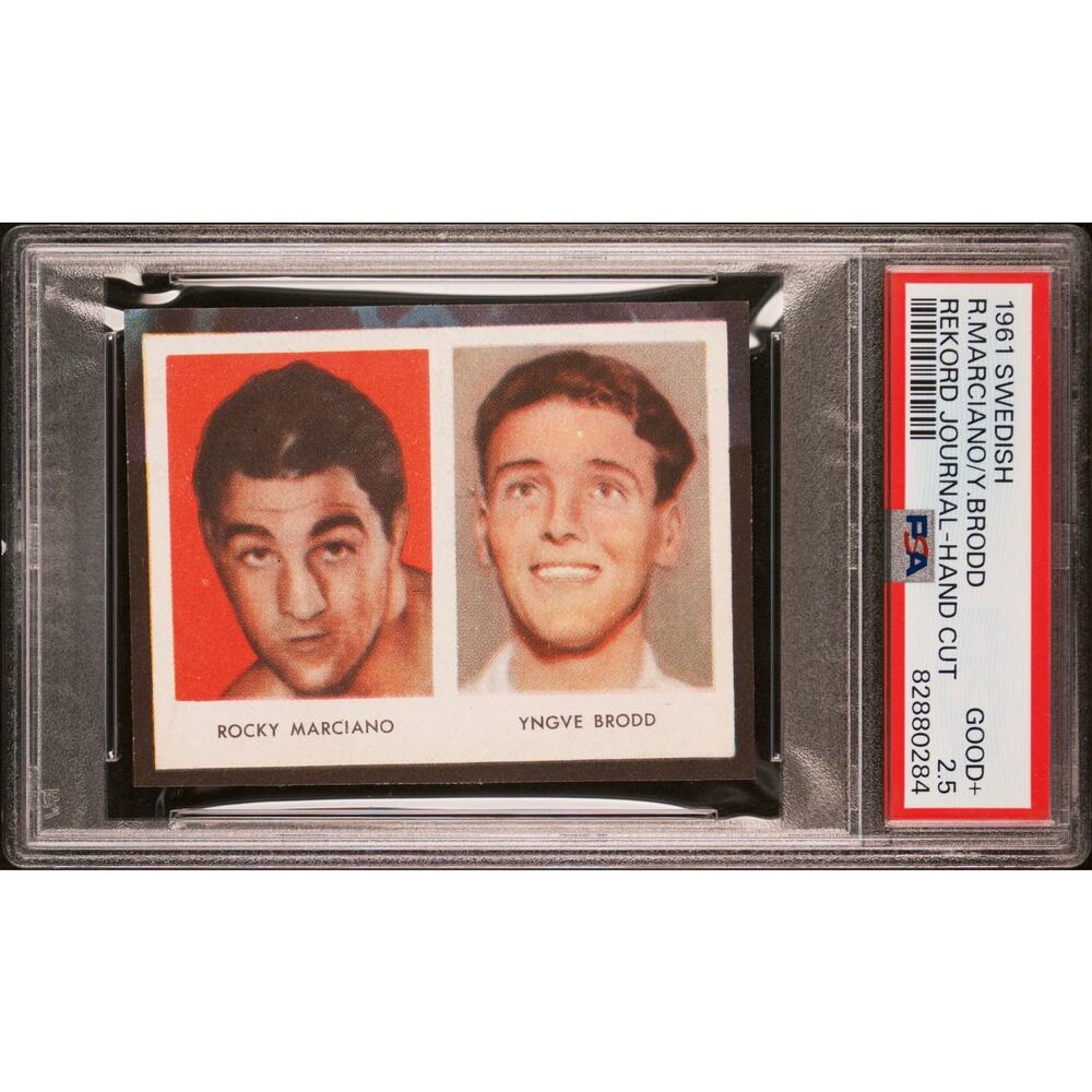 1961 Swedish Rekord Journal Rocky Marciano Card Brockton Blockbuster Undergraded